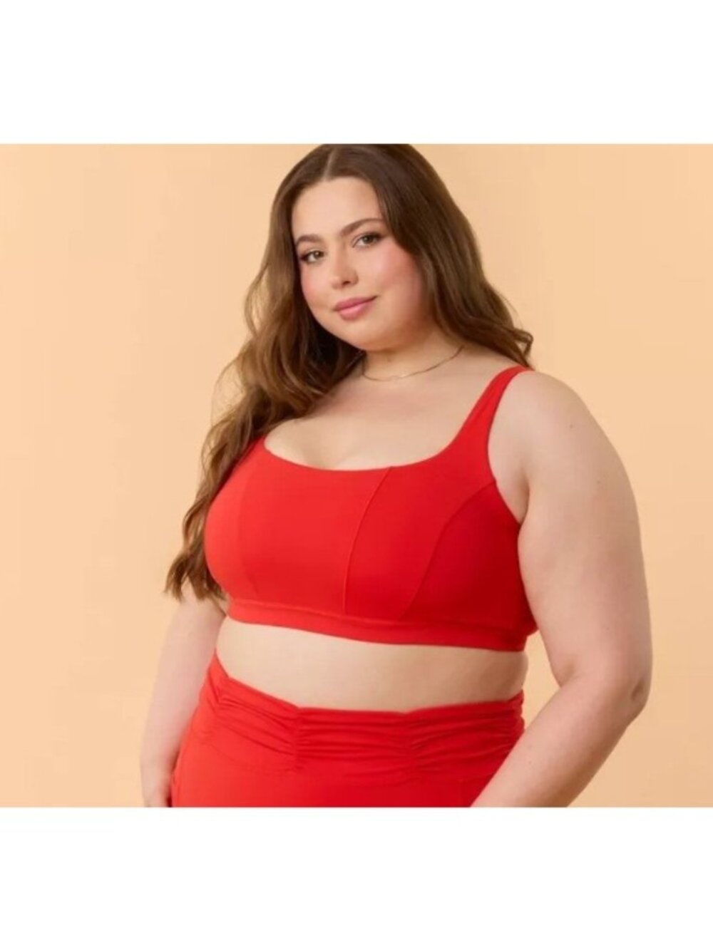 Blogilates Red Bow Back Corset Sports Bra SIZE XL Activewear Removable Pads